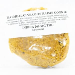 Oatmeal Cinnamon Raisin Cookie 260mg THC (Canna Co. Medibles)